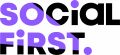 Logo de l'agence Social First, en noir et violet