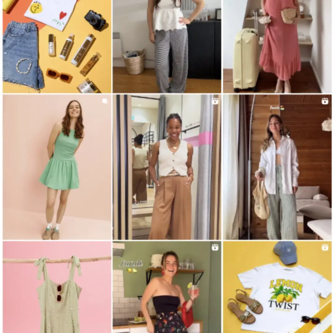 Sélection de contenus créés par des influenceuses mode pour Cache Cache